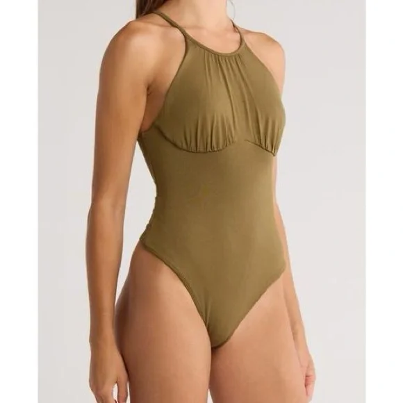 Jonathan Simkhai NWT Elara Stretch Jersey Bodysuit